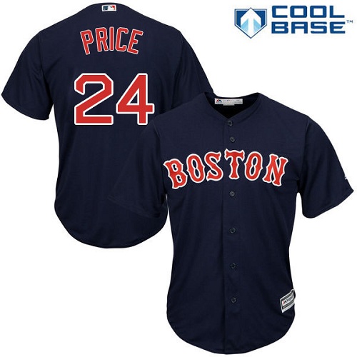 Red Sox #24 David Price Navy Blue Cool Base Stitched Youth MLB Jersey - Click Image to Close